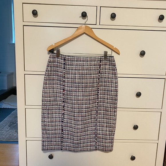 J. Crew Classic Plaid Tweed Skirt G0945 - Size 6 - Picture 5 of 6